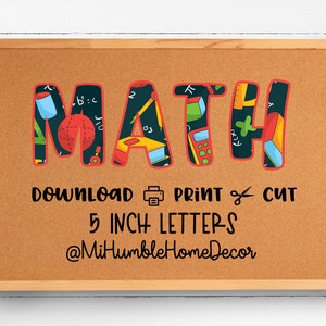 MATH Bulletin Board-Digital File- back to school, classroom decor,  decorations, teacher, Math Class, education, school project