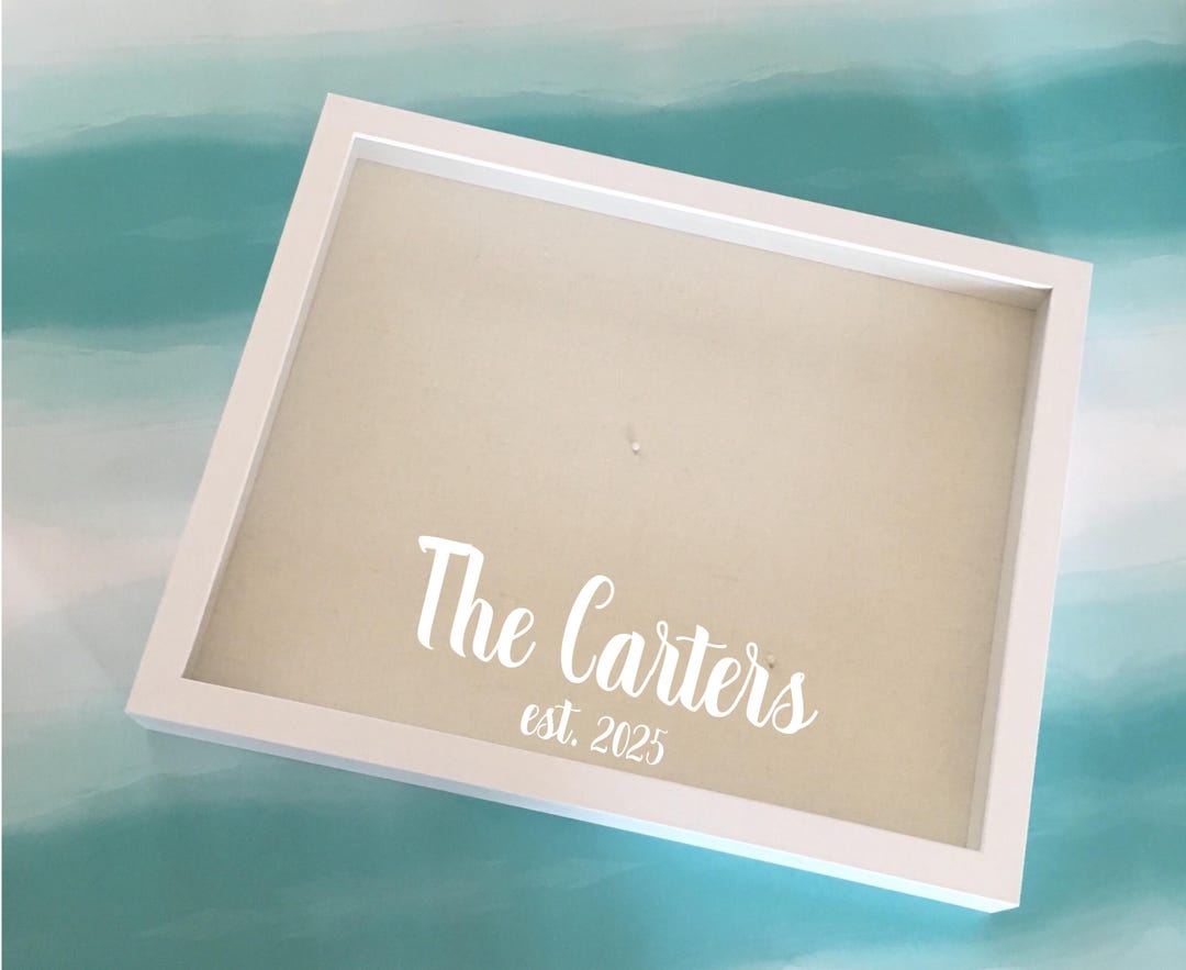 Signature Shadow Box Personalized Couple Shadow Box – Custom Name & Date | Wedding ...