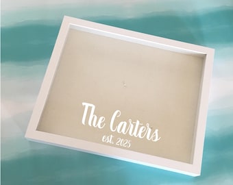 Personalized Couple Shadow Box – Custom Name & Date | Wedding Anniversary Keepsake | Sentimental | Thoughtful