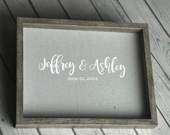 Personalized Couple Shadow Box – Custom Name & Date | Wedding Anniversary Keepsake | Sentimental | Thoughtful