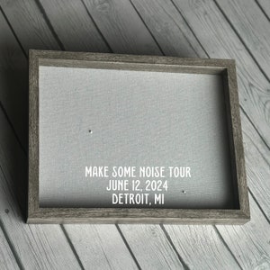 Konzert Memory Custom Schaukasten, personalisiertes Geschenk, personalisierter Rahmen, personalisiertes Dekor, Geschenk für Sie, Geschenk für Ihn, Jubiläum, Tour, Ticket-Stubs