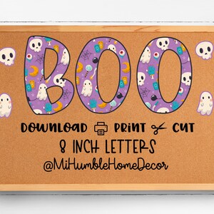 BOO Digital Download, Easy Halloween Decor, Halloween Decorations, Fall ...
