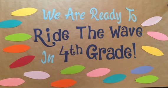 Bulletin Boards Ride The Wave Back To School New Year New Etsy