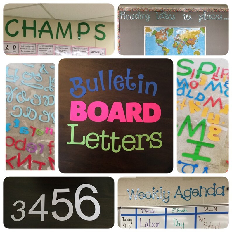 silhouette cut letters bulletin board letters cut to order etsy
