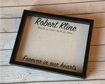Memorial Gift Shadow Box | Personalized Remembrance Frame | Sympathy Gift Keepsake