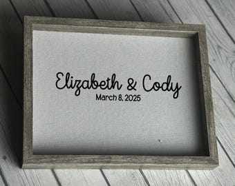 Personalized Couple Shadow Box – Custom Name & Date | Wedding Anniversary Keepsake | Sentimental | Thoughtful