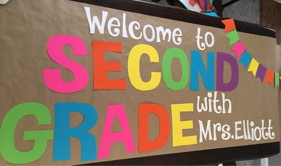 Back To School Bulletin Board Welcome Back Bulletin Board Etsy