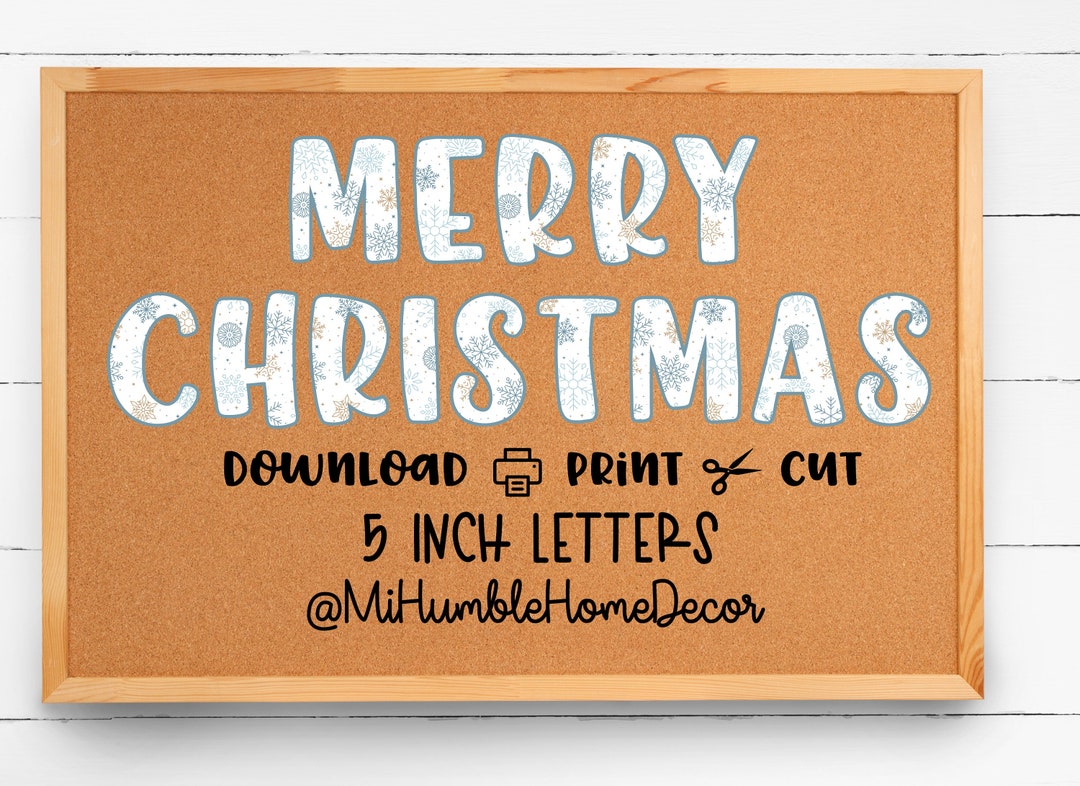 Merry Christmas- Print and Cut Bulletin Board, Easy Holiday Decor ...
