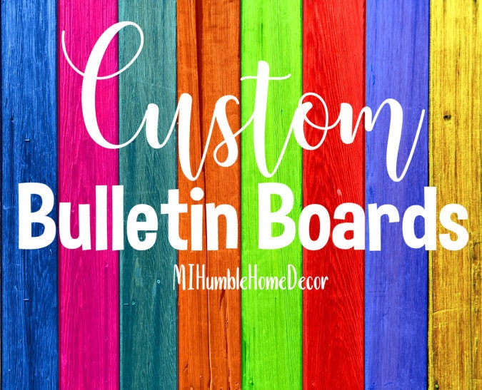 Custom Order Bulletin Board personal design bulletin boards | Etsy