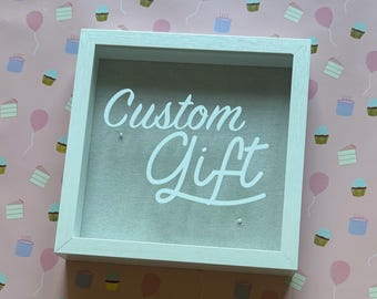 Custom Shadow Box | Personalized 10x10 or 14x11 Keepsake | Unique Gift for Weddings, Anniversaries, Birthdays & More