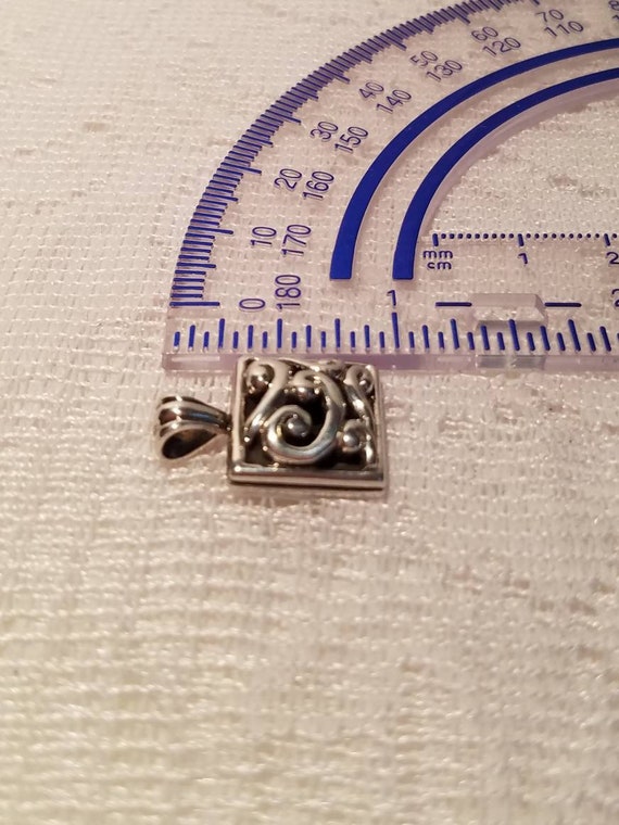 Barse 925 Small Scroll Pattern Pendant - image 7