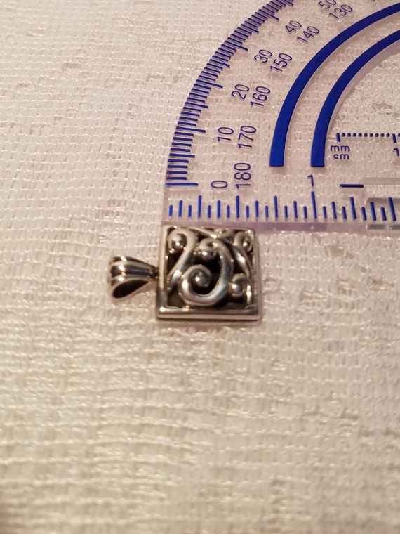 Barse 925 Small Scroll Pattern Pendant - image 6