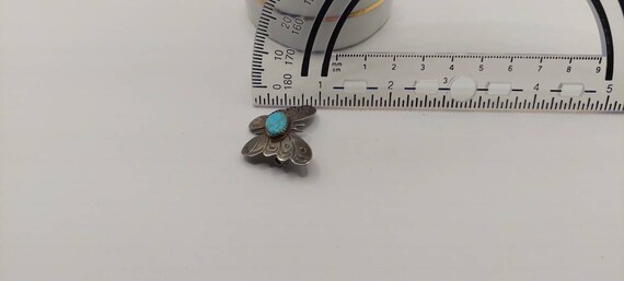 Vintage Navajo Sterling and Turquoise Butterfly B… - image 6