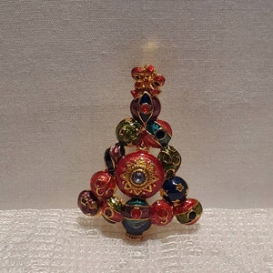 Vintage Christopher Radko Christmas Tree Brooch image 3