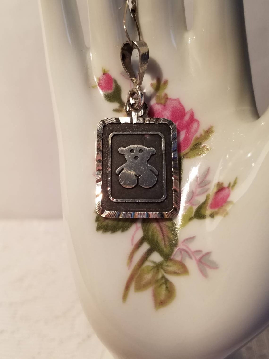 Taxco Mexico TV-02 950 Silver Square Bear Necklace Pendant - Etsy UK