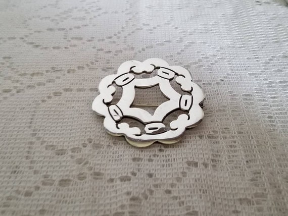 TP-35 925 Taxco Mexico Silver Brooch View 2