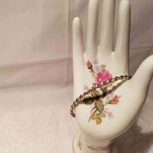 Vintage 925 Silver Twisted Bangle Bracelet