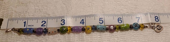 925 Silver Multi Color Evil Eye Toggle Bracelet - image 10