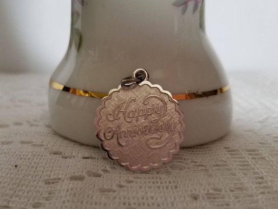Lamode Sterling Silver Happy Anniversary Pendant