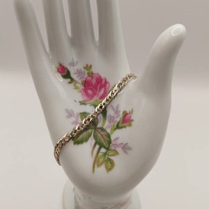 Vintage 925 Italy Silver Curb Chain Tennis Bracelet