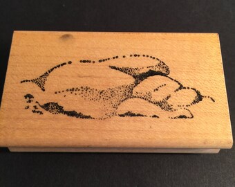 The artist Stamps Landscape Rubber Wood Mounted Stamp Used Card Making Scrapbooking