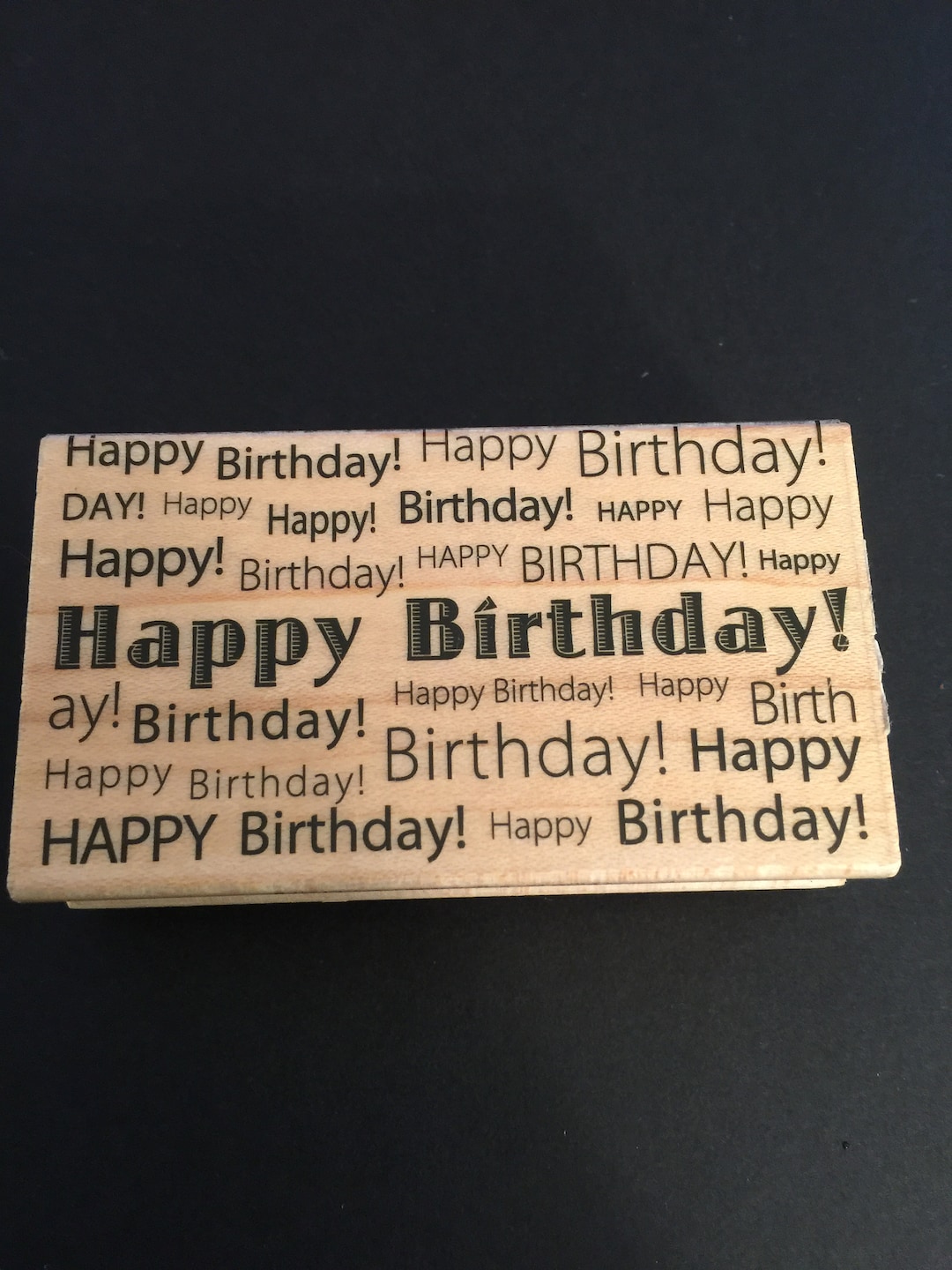 Hero Arts Happy Birthday Background G4939 Rubber Stamp Wood Mounted ...