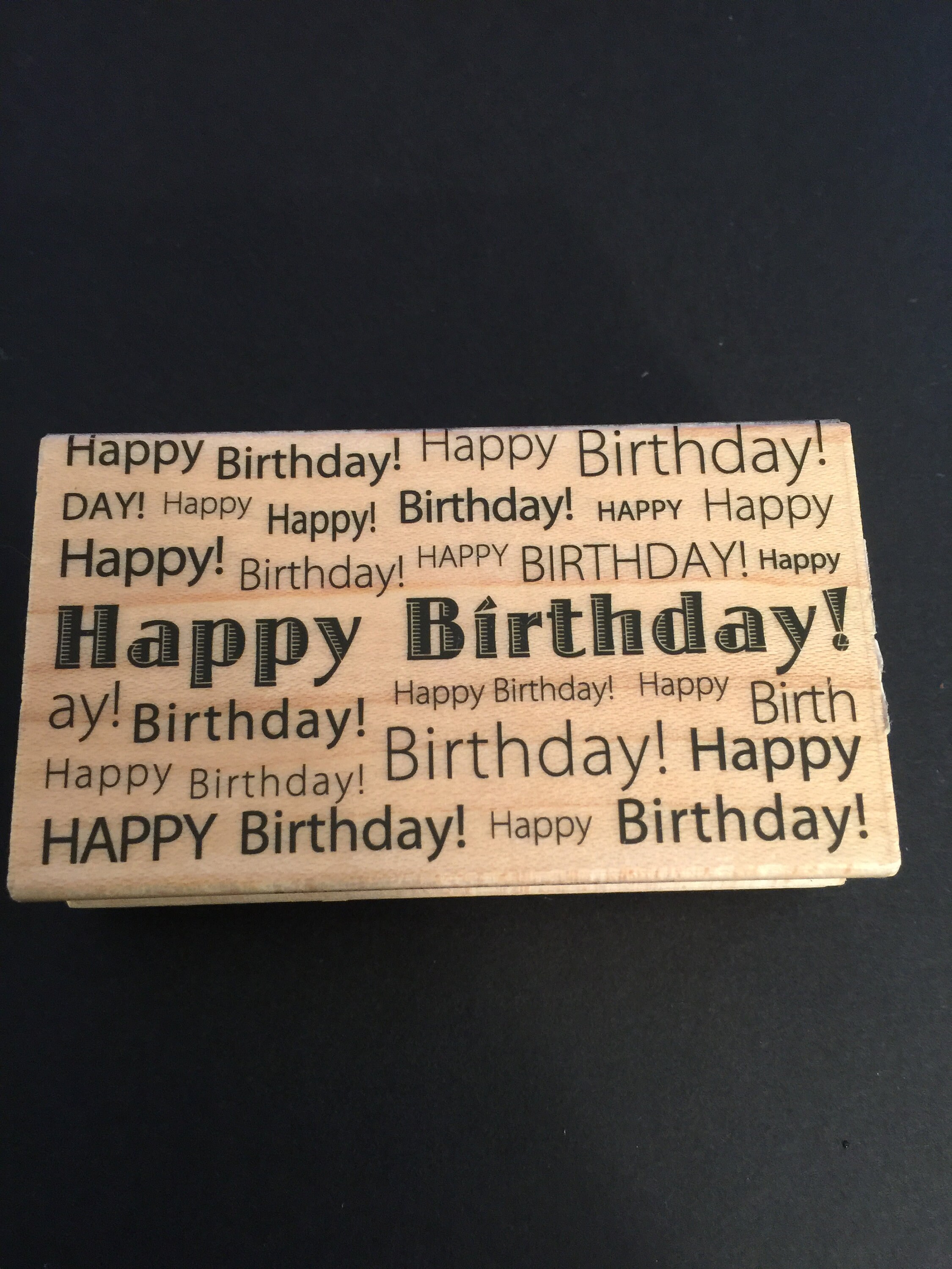 Hero Arts Happy Birthday Background G4939 Rubber Stamp Wood Mounted ...