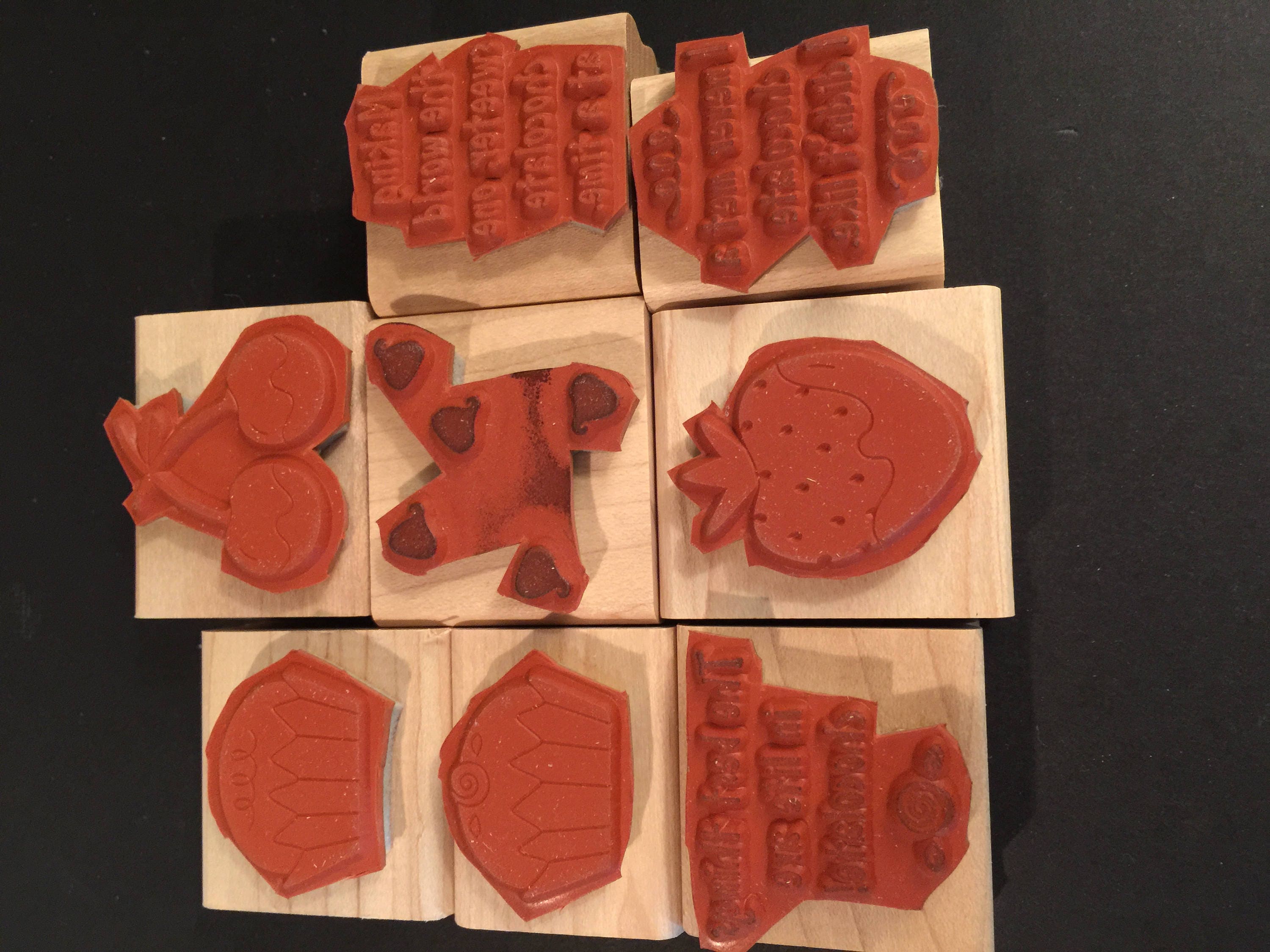 Stampin up OH SO SWEET 2003 Set of 8 Rubber Wood Mounted Stamp - Etsy