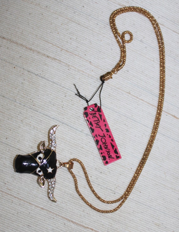 BETSEY JOHNSON Texas Longhorn Necklace.  Don't Me… - image 4