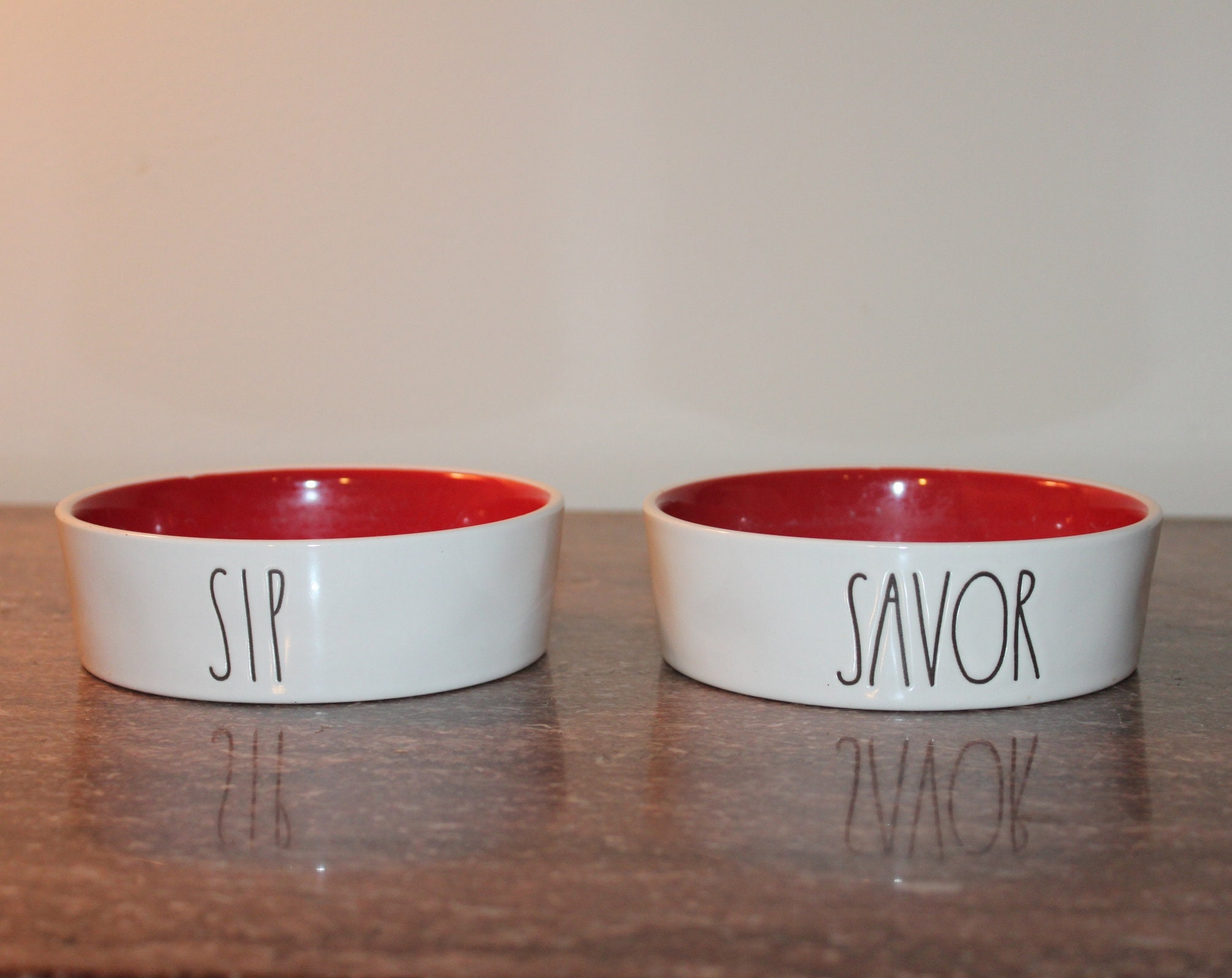 rae dunn bella dog bowl