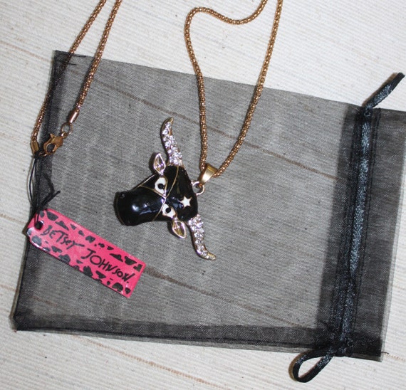 BETSEY JOHNSON Texas Longhorn Necklace.  Don't Me… - image 3
