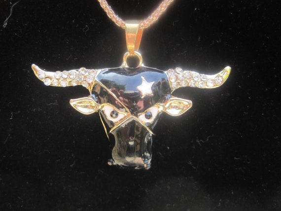 BETSEY JOHNSON Texas Longhorn Necklace.  Don't Me… - image 1