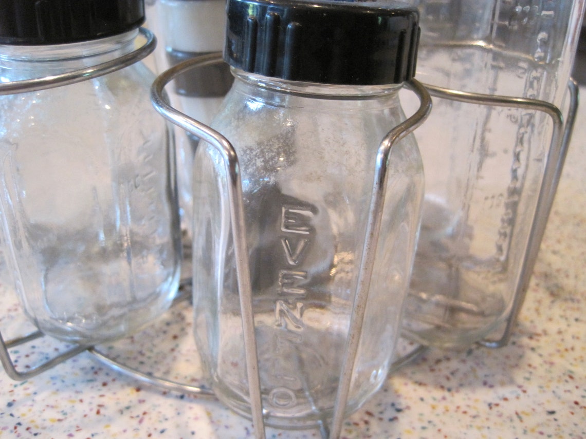 7 Vintage Evenflo Glass Baby Bottles With Bakelite Lids and Etsy