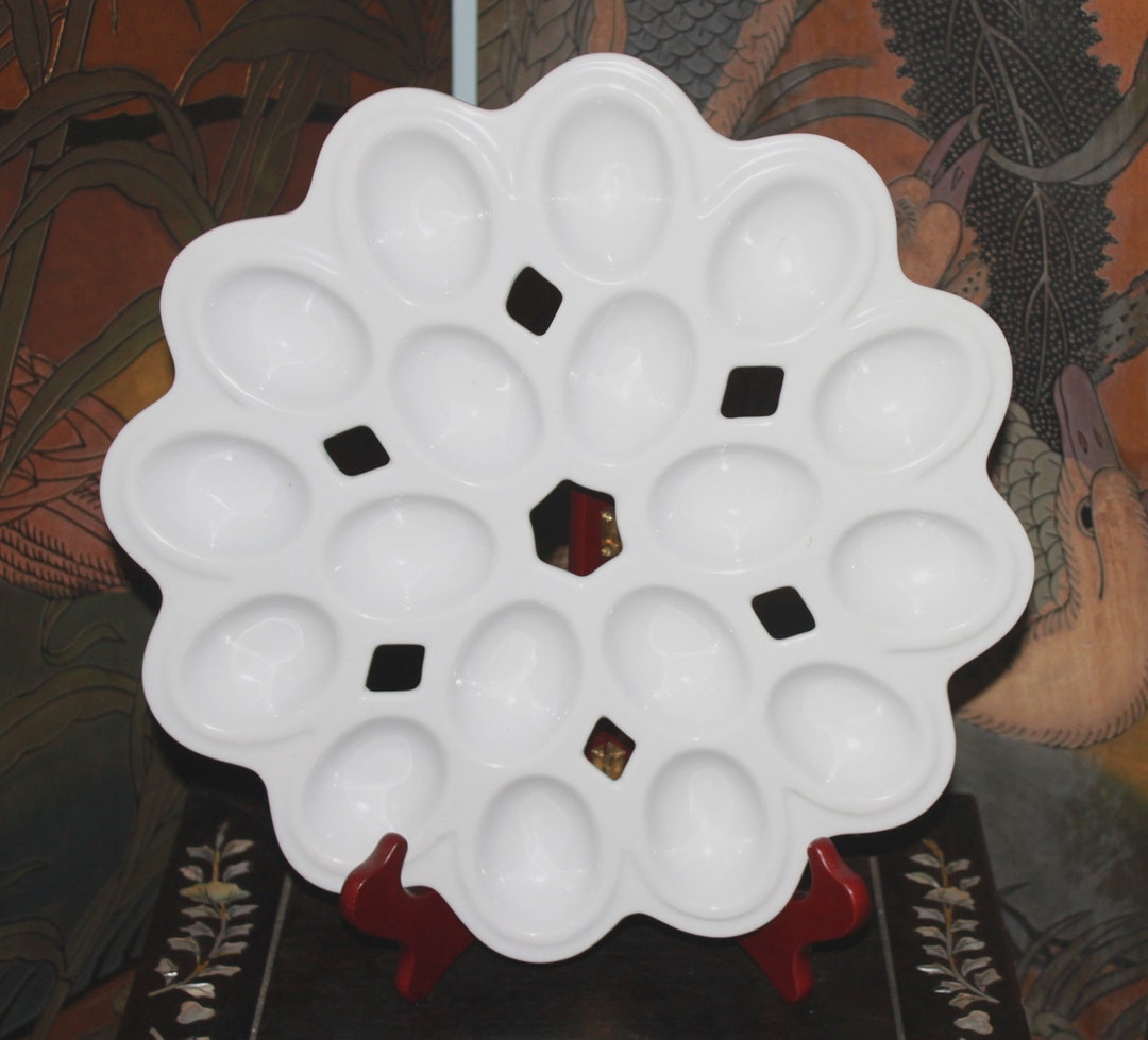 Crate & Barrel Porcelain Deviled Egg Serving Platter. 18 Etsy