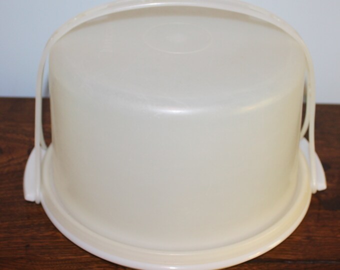 Vintage Tupperware 10 Round Cake Carrier Taker Opaque Etsy