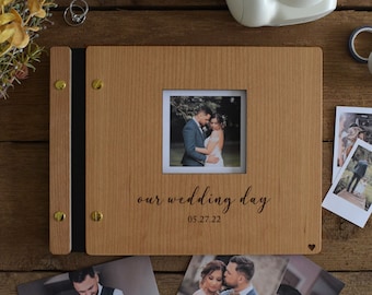 Wedding Guest Book Polaroid Guest Book Photobooth Album Wooden Guest Book Personalized Photo Album Wedding Album