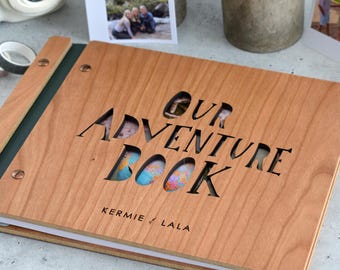 Adventure Book Scrapbook Valentines Gift for him, Personalized Anniversary Gift for her, Travel Scrapbook, Couples gift, Gifts for Boyfriend