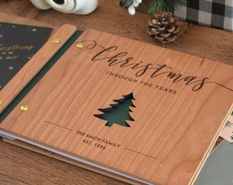 Family Christmas Memory Book, Holiday Photo Album, Custom Christmas Card Album, Holiday Gift For Parents, Family Christmas Gift