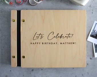 Birthday Guest Book / Personalized 40th, 50th, 60th, 70th Birthday Guestbook / Photo book / Album / Gift for men and women