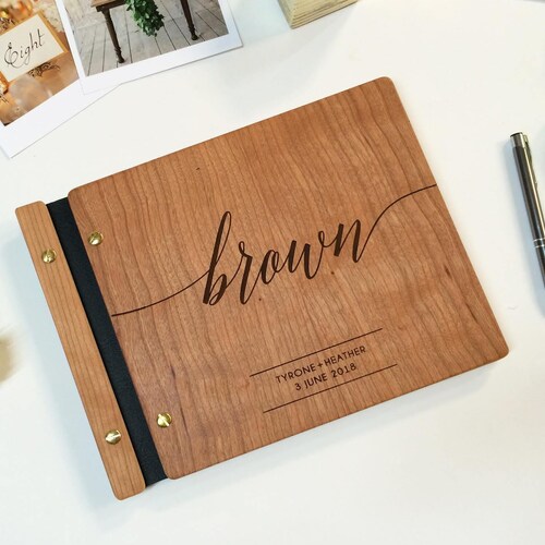 Wood Guest Book Album Photo Booth Guest Book Keepsake Photo Etsy