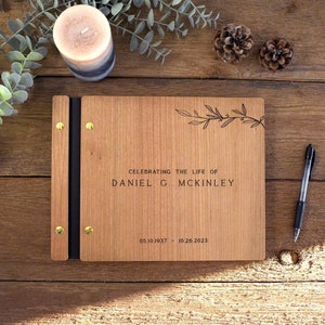 Livre d'or commémoratif en bois personnalisé : une célébration personnalisée de la vie