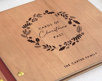 Custom Holiday Photo Album, Holiday Gift For Parents, Family Christmas Gift, Family Christmas Memory Book, Christmas Card Album