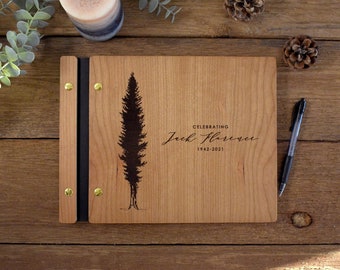 Custom Wooden Memorial Guest Book: A Personalized Celebration of Life