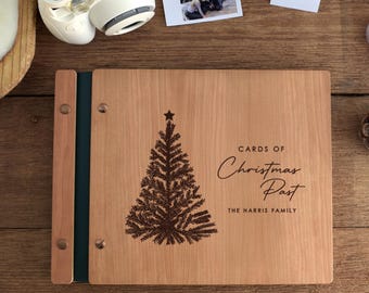 Christmas Tree Holiday Card Album, Christmas Memory Book, Christmas Photo Album, Family Christmas Gift, Holiday Gift For Family