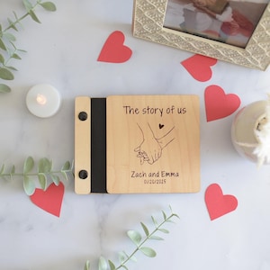 Scrapbook Valentines Gift for him, Personalized Photo Album Anniversary Gift for her, Couples gift, Gifts for Boyfriend, Gift for Husband