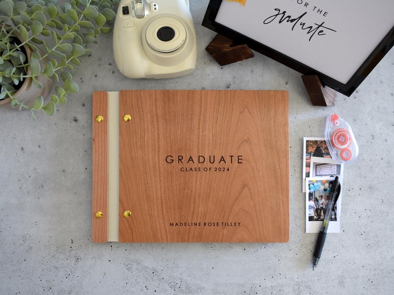 2024 Graduation Party Guest Book High School Grad College Grad Congrats Grad Photo Album Graduation Gifts for Her image 1