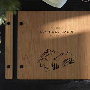 Rustic Mountain Wedding Guest Book Photo Book
