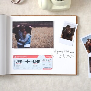 an open book with pictures of people on it
