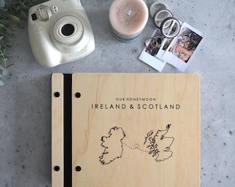Honeymoon Travel Journal and Photo Album Our Adventure Book for Couples Travel Scrapbook Gift for her or Best Friend