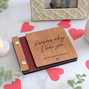 Scrapbook Valentines Gift for him, Personalized Photo Album Anniversary Gift for her, Couples gift, Gifts for Boyfriend, Gift for Husband